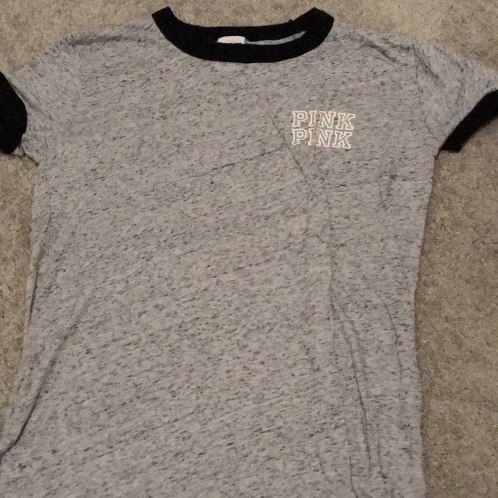 Gray Ringer Logo Tee